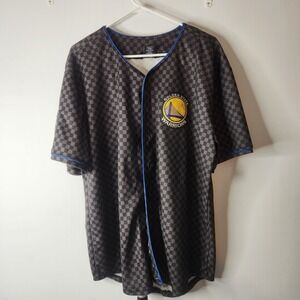 Golden State Warriors Jersey Size Xl Men's Baseball Style‎ Button Up NBA